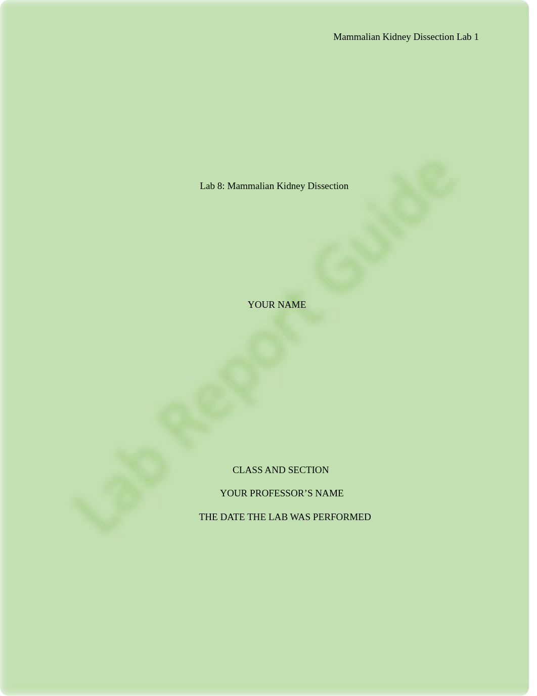 BIO 200 Lab 8 Report Guide Mammalian Kidney Dissection.pdf_dke29rv39qp_page1