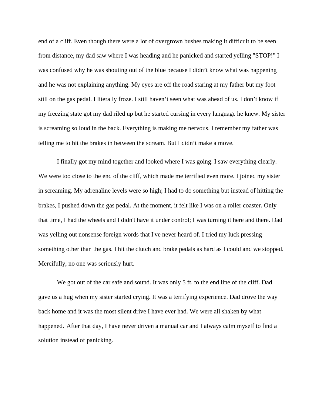 Essay 1 A terrifying experience.docx_dkemy14j4lm_page2