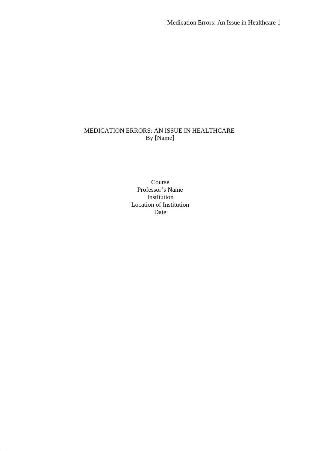 HARVARD PICO MEDICATION ERRORS AN ISSUE IN HEALTHCARE.docx_dkfbc9x4fo1_page1