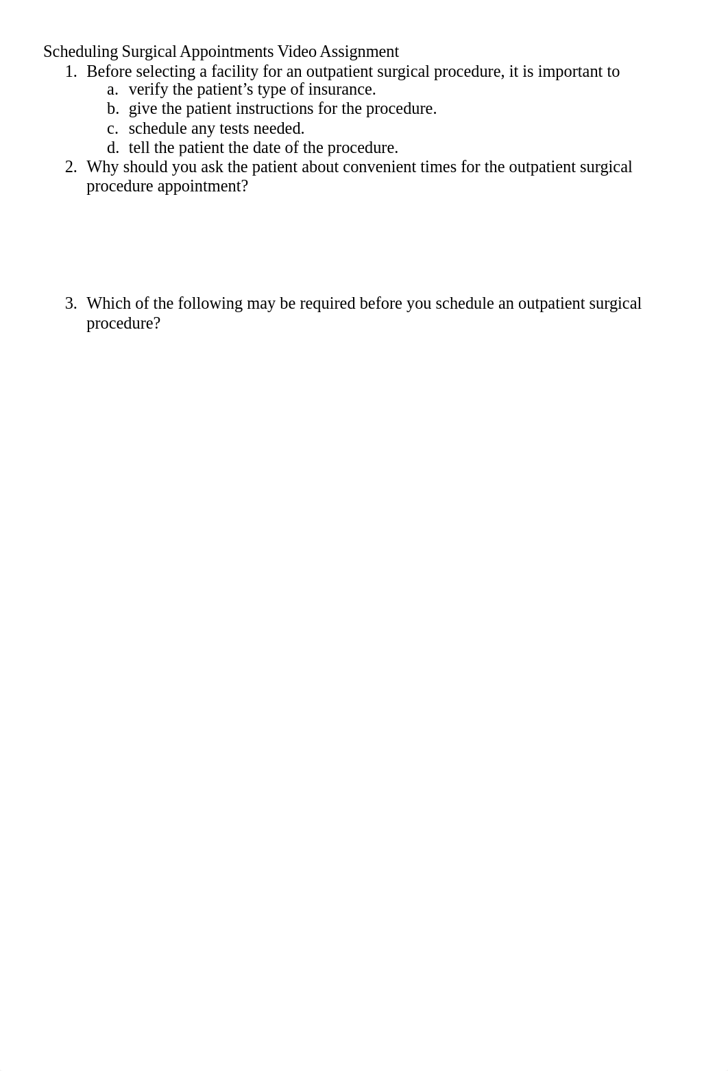 Scheduling Surgical Appointments Video Assignment.docx_dkfg1tpwj6t_page1