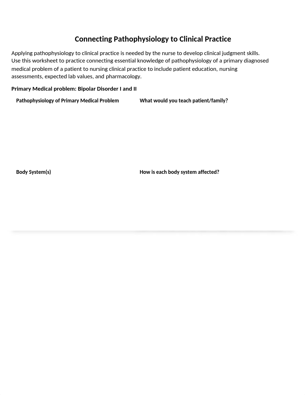 Connecting Pathophysiology to Clinical Practice_Bipolar Disorder.docx_dkfn2u4duvf_page1