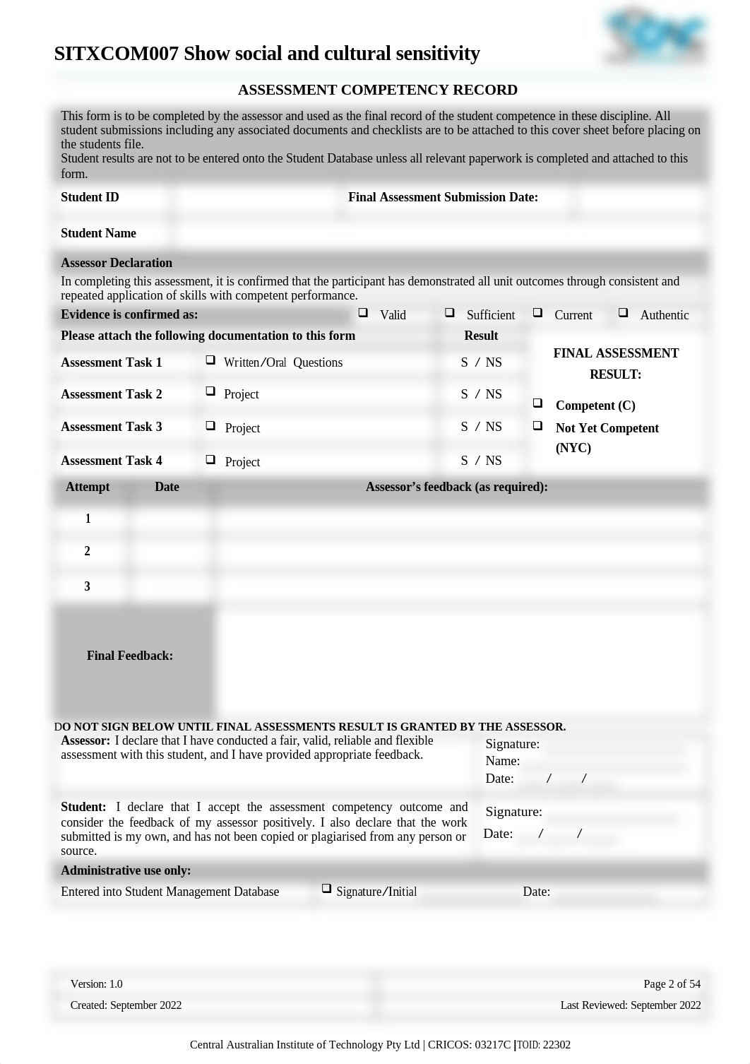 SITXCOM007_CAC Assessment Booklet (2).docx_dkggavwea54_page2