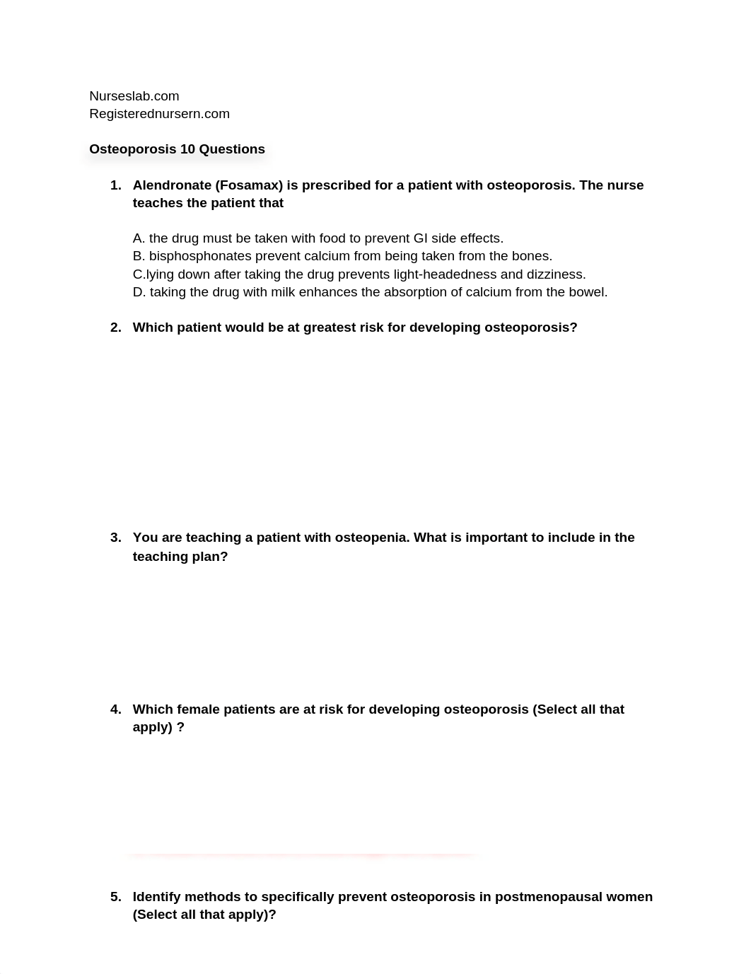 NCLEX _ Osteoporosis, Fractures, Cataract, Glaucoma, Retinal Detachment, Macular Degneration .docx_dkgquhqqpxi_page1