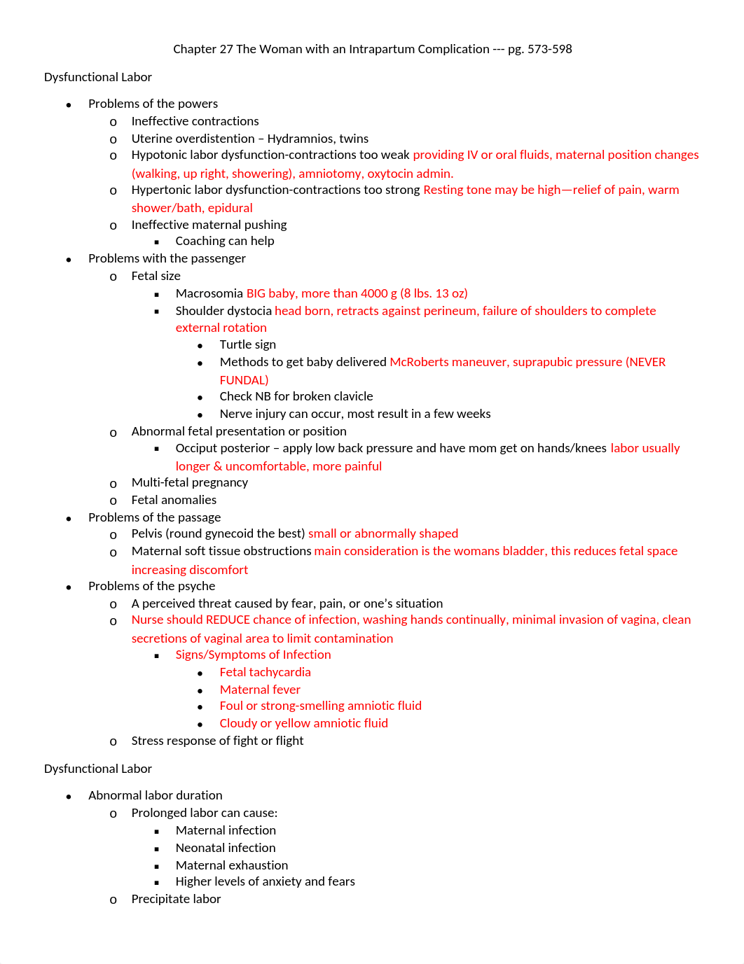 Chapter 27 The Women With an Intrapartum Complication Notes_dkgvmfw6y2b_page1