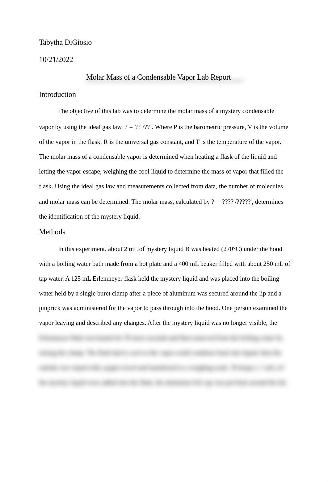 Molar mass of a condensable vapor lab report.docx_dkhvins3ee9_page1