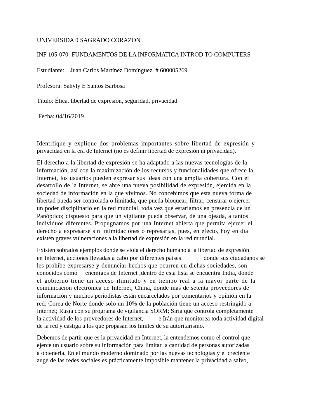 Foro de Informatica semana 3. Ética, libertad de expresión, seguridad, privacidad.docx_dkhzqw4wzeo_page1