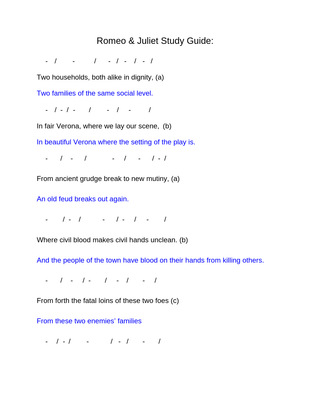 Romeo & Juliet Study Guide_dki0lxxvycz_page1