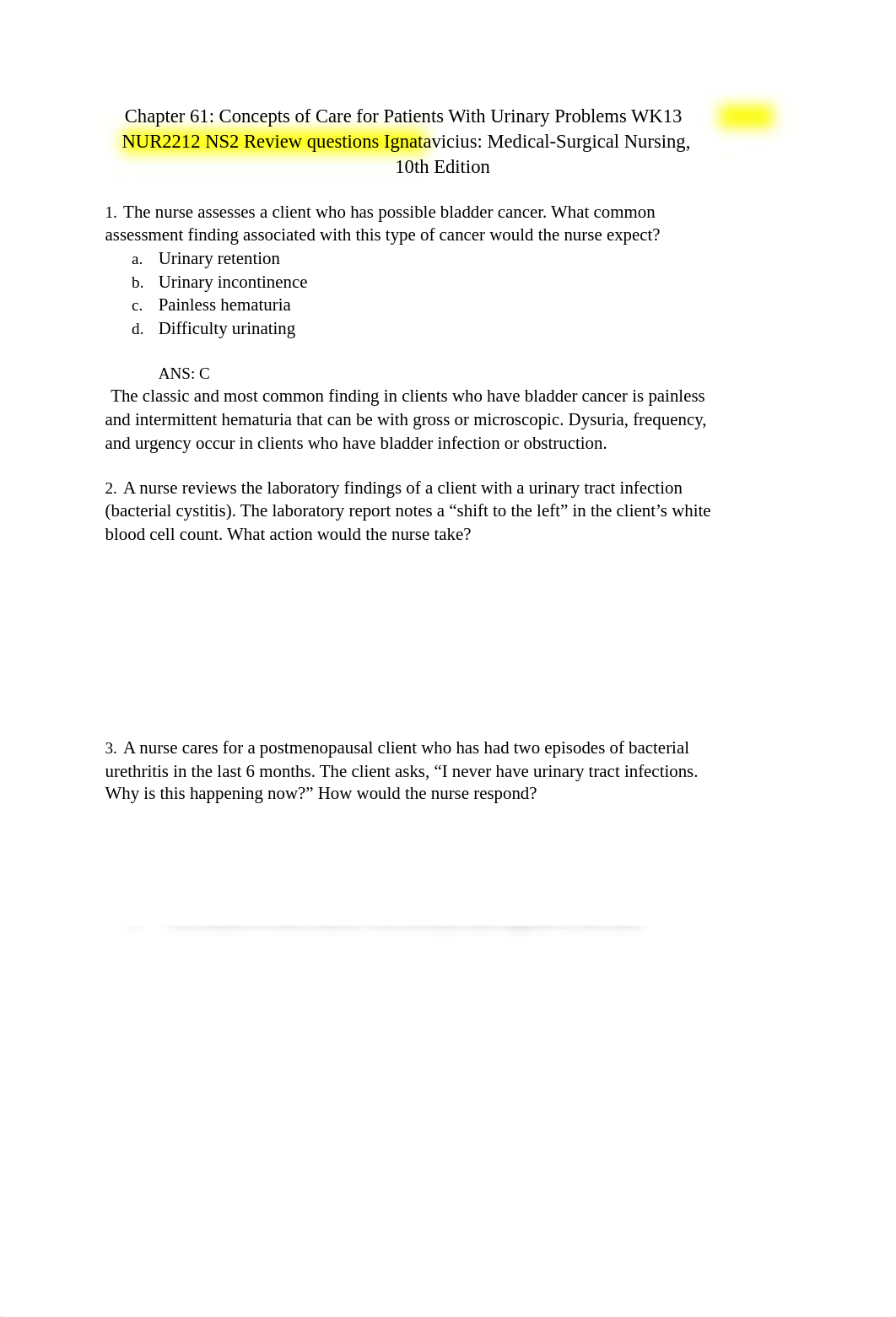 Chapter 61_ Concepts of Care for Patients With Urinary Problems WK13 NUR2212 NS2 Review questions Ig_dki3ceikhbo_page1