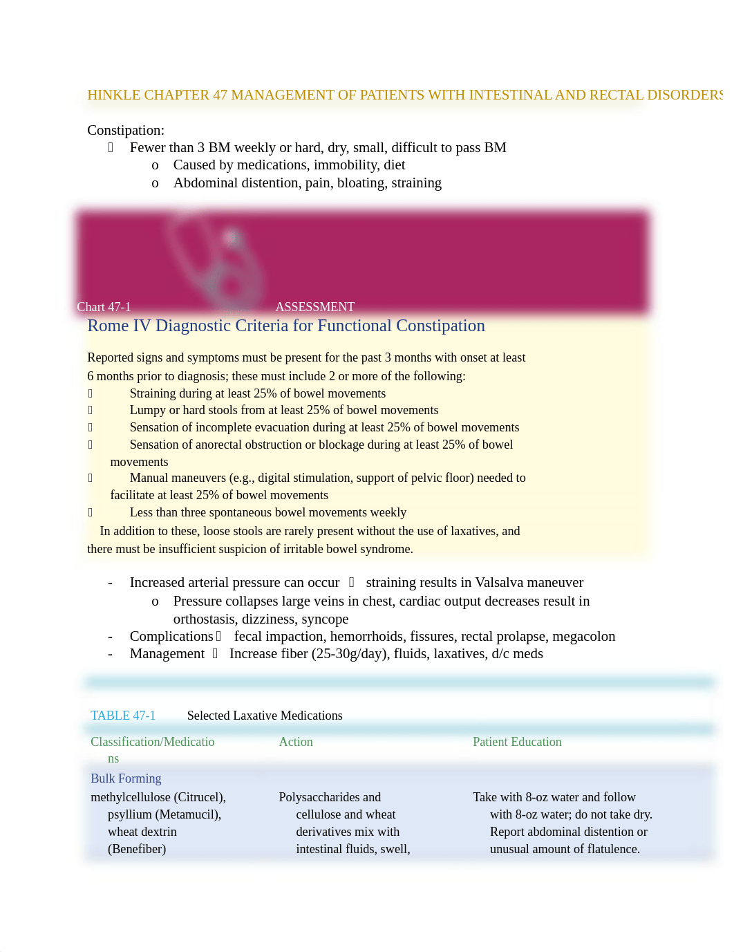 HINKLE CHAPTER 47 MANAGEMENT OF PATIENTS WITH INTESTINAL AND RECTAL DISORDERS.docx_dkiojrdxwww_page1