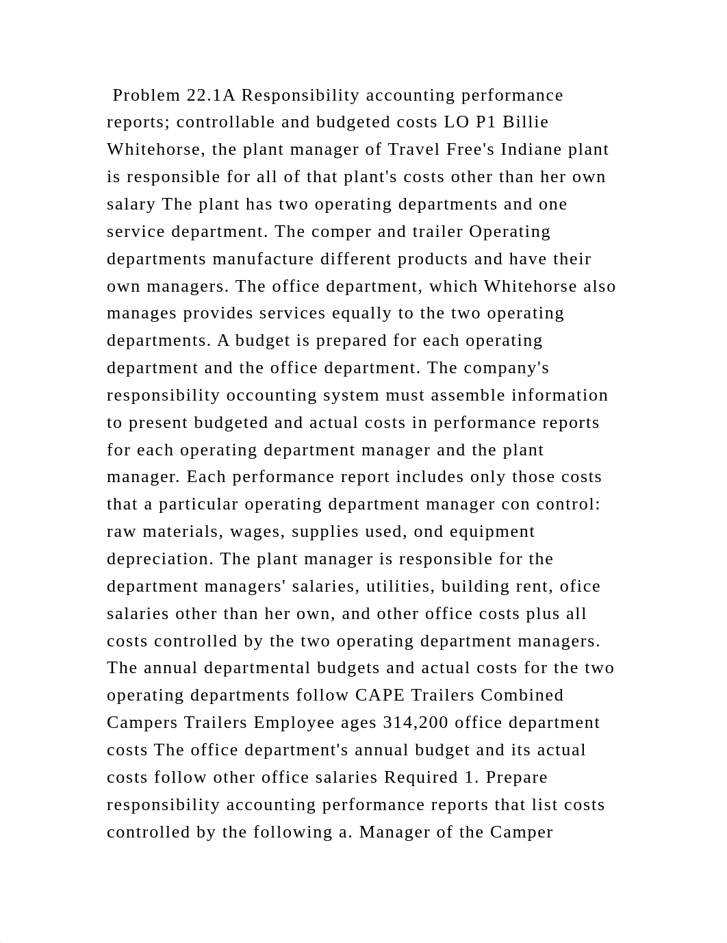 Problem 22.1A Responsibility accounting performance reports; controll.docx_dkiqkoera5w_page2