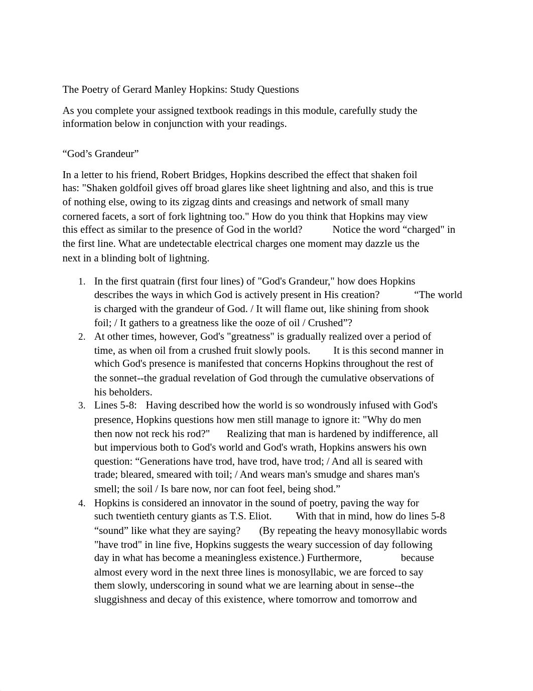 The Poetry of Gerard Manley Hopkins_ Study Questions.pdf_dkithl7rpht_page1