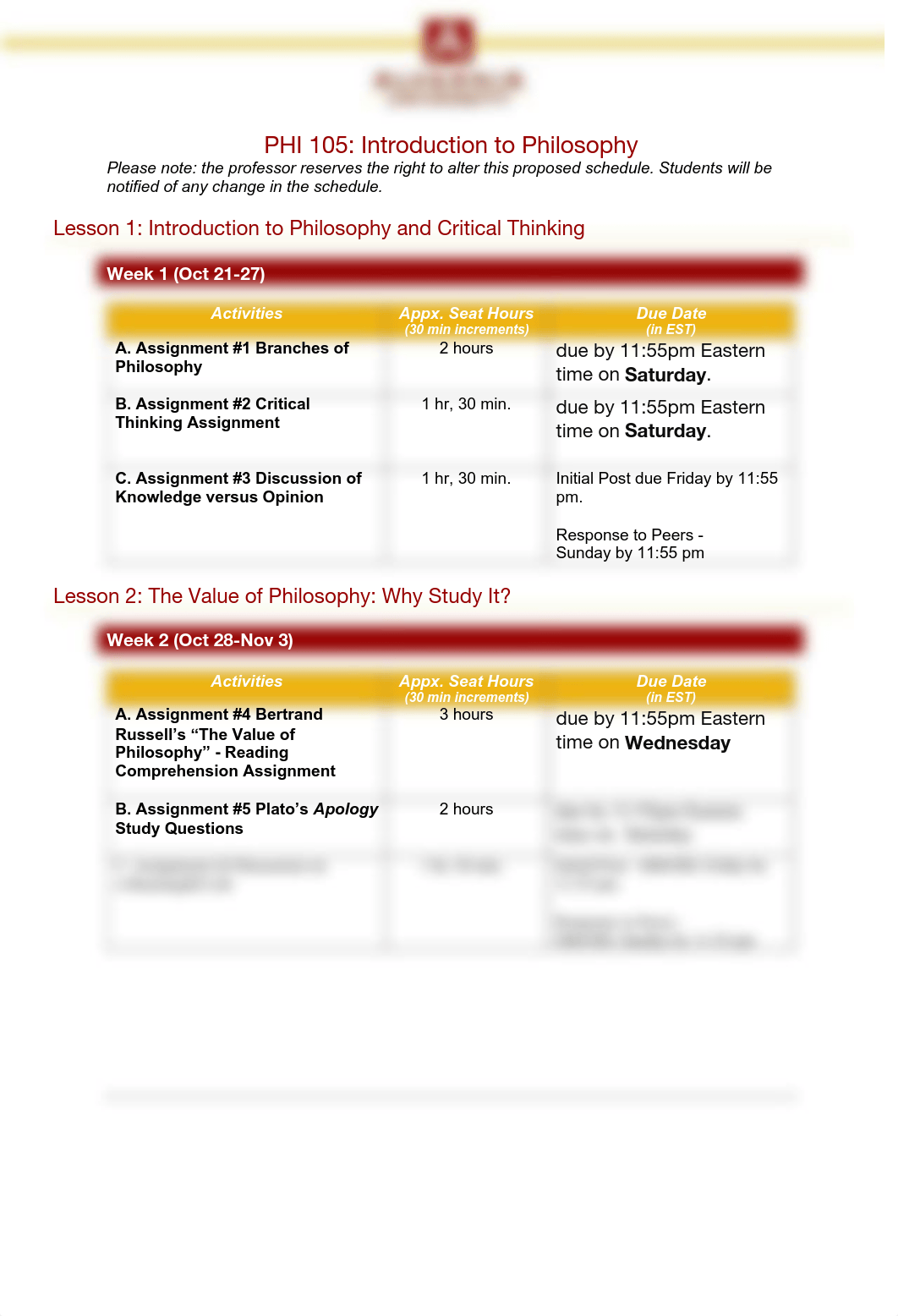 PHI 105 course calendarv1.pdf_dkiwjxv9u4r_page1