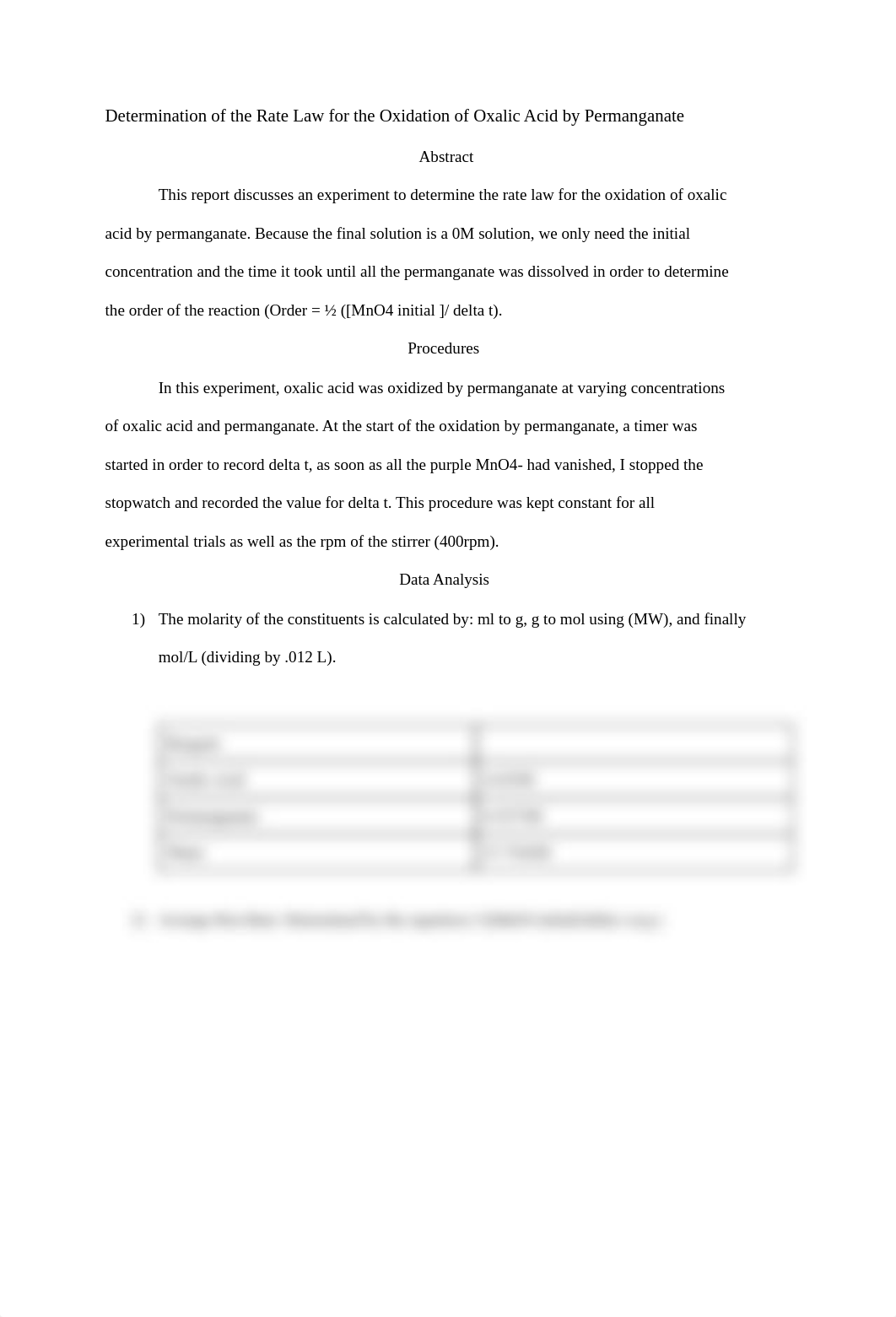 Determination of the Rate Law for the Oxidation of Oxalic Acid by Permanganate.hunter.williamson.pdf_dkixsxow2e8_page1