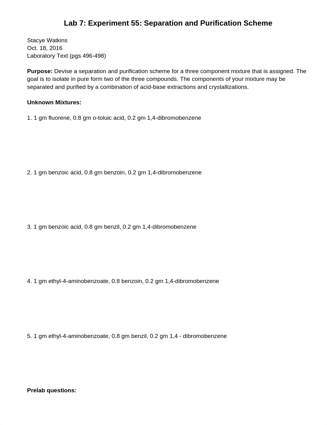 Lab 7: Experiment 55: Separation and Purification Scheme_dkj51hggvqw_page1