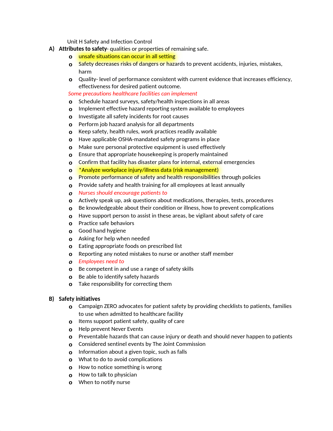 Copy of Unit H Safety and Infection Control.docx_dkjbfdzhh8l_page1