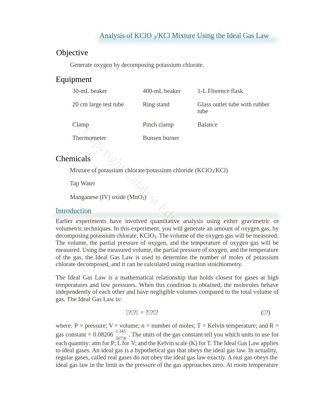 Experiment PDF - Analysis of KClO3_KCl .pdf_dkjd37nsuu2_page1