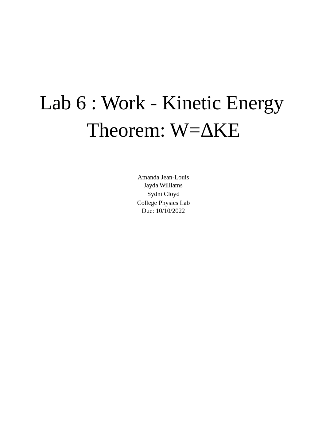 Lab 6 : Work - Kinetic Energy Theorem.pdf_dkjdc6195oj_page1