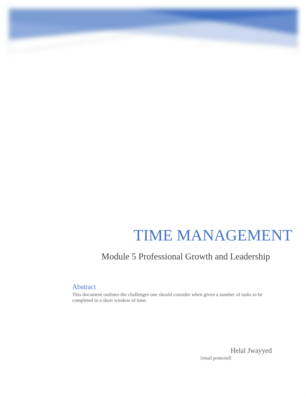 Professional Growth and Leadership Deliverable 5 Time Management.docx_dkjg106nkwt_page1