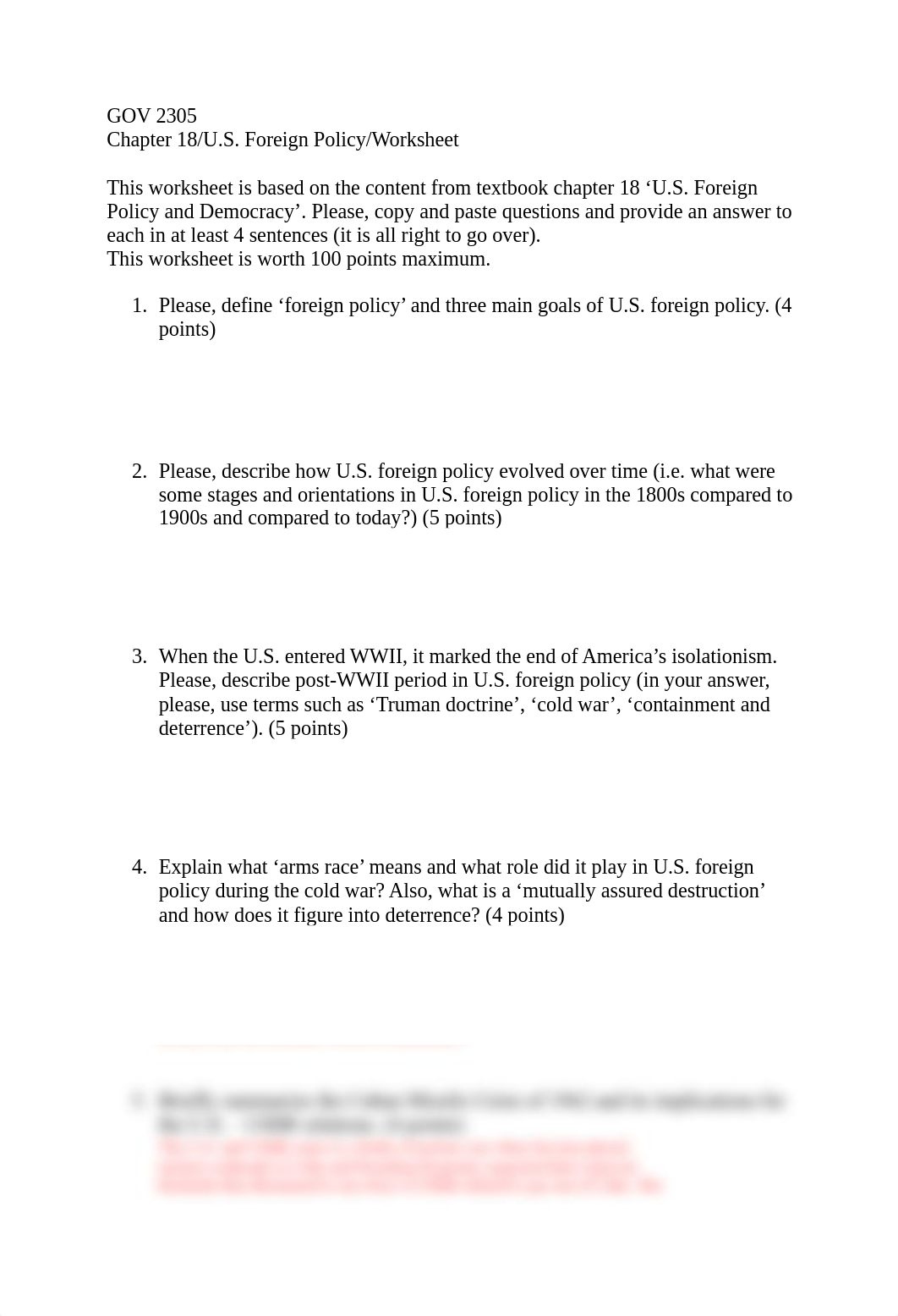 GOV 2305 chapter 18 foreign policy worksheet.docx_dkjp2gvryad_page1