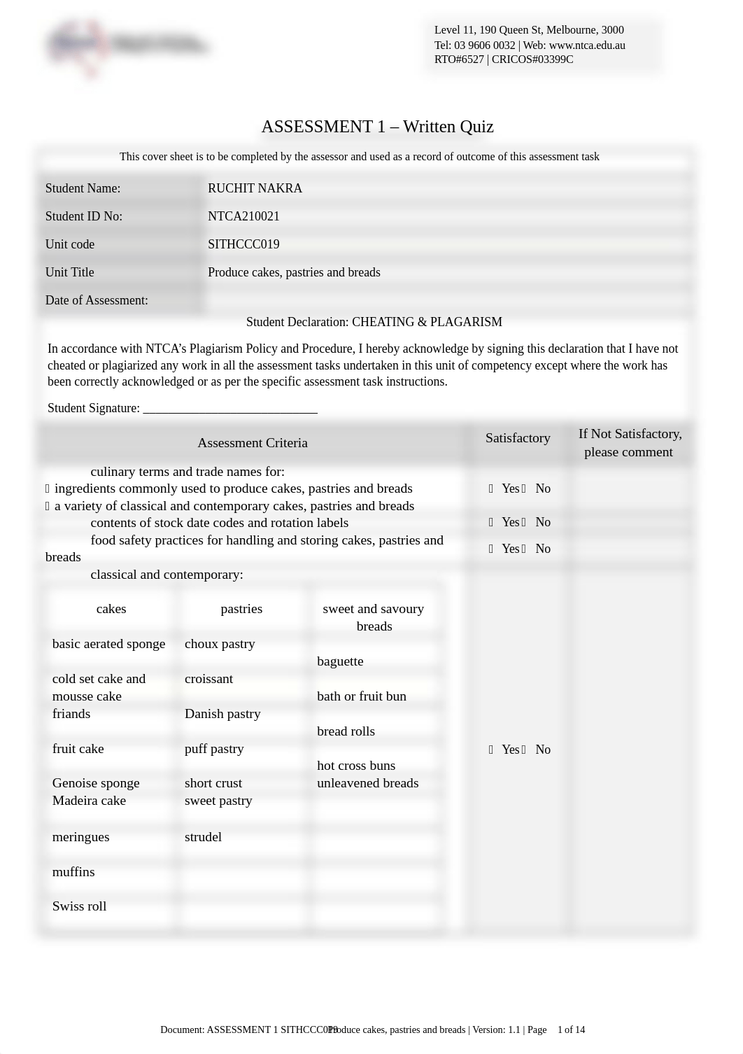 ASSESSMENT 1 SITHCCC019   Produce cakes, pastries and breads.docx_dkjr8hwl4i3_page1