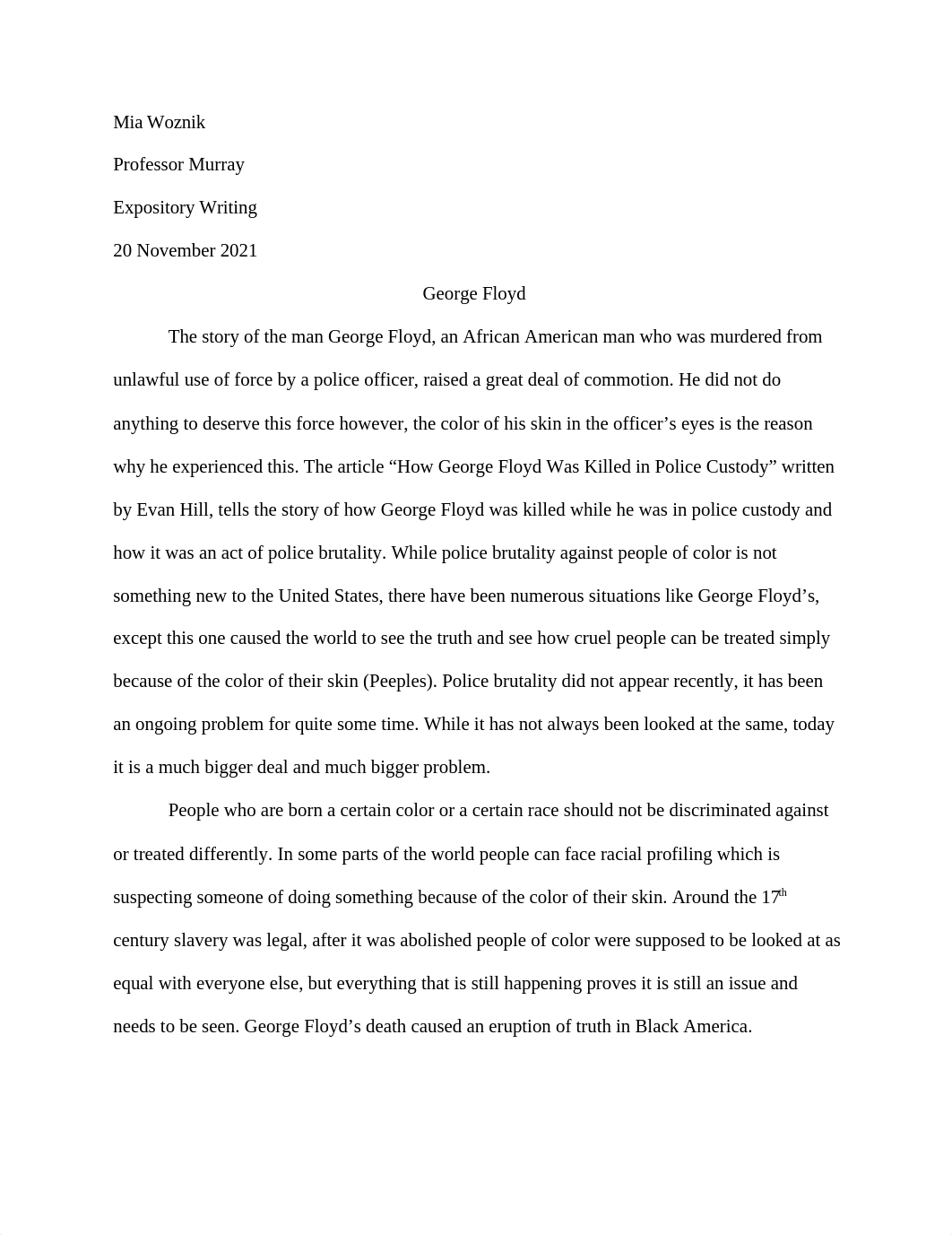 George Floyd Final Paper.docx_dkjzfc35fl5_page1