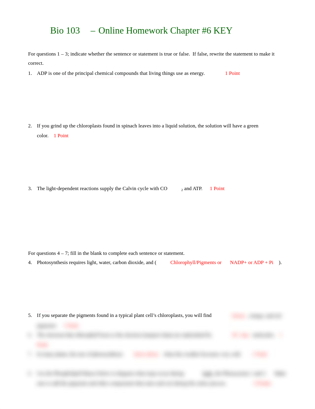 Bio 103 Homework 6 - Photosynthesis KEY.pdf_dkk37s3dwsc_page1