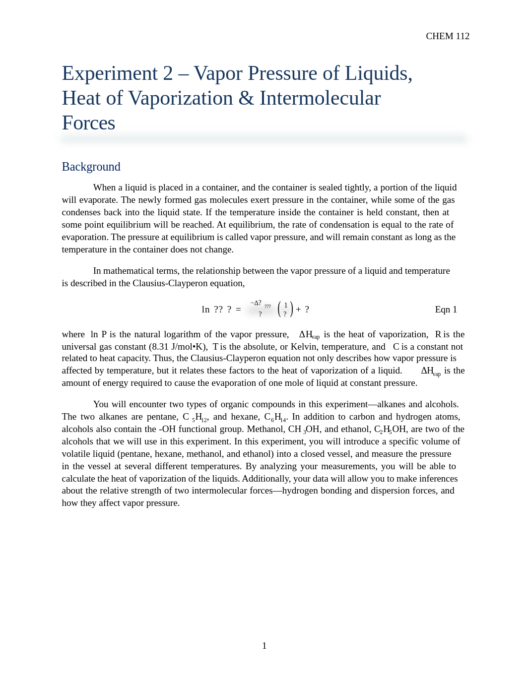 Experiment 2 - Vapor Pressure and Intermolecular Forces.docx.pdf_dkku24fhhl0_page1