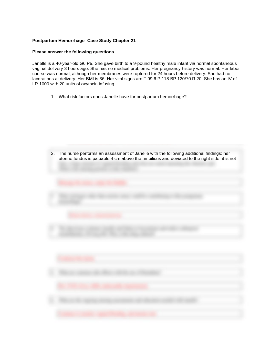 OB Postpartum Hemorrhage case study chapt 21.docx_dklhe9ef4s2_page1