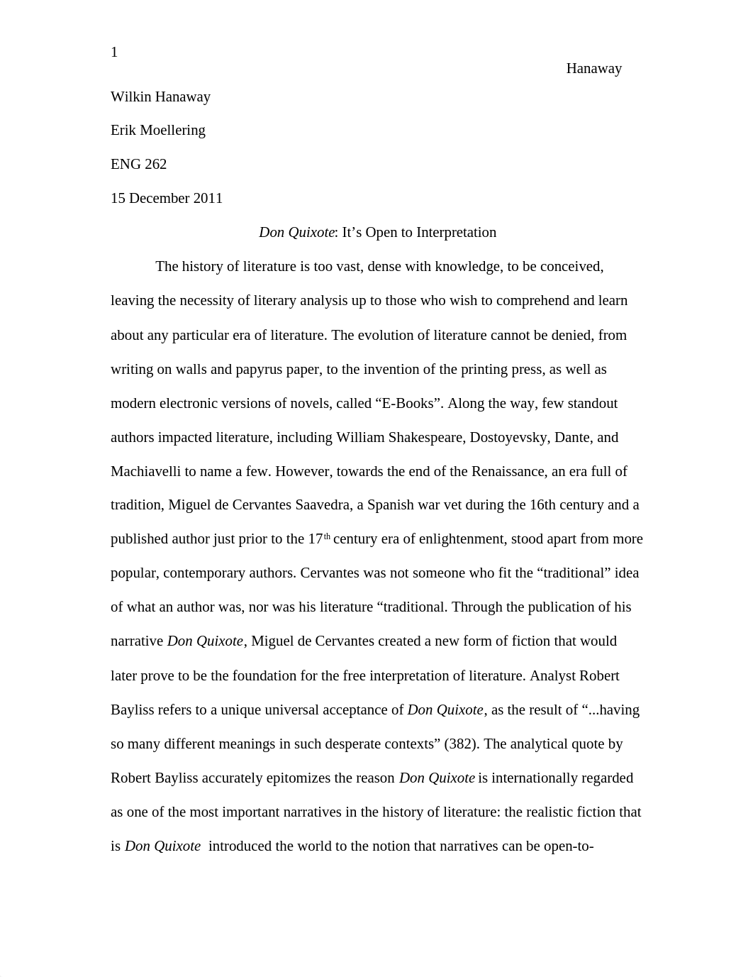 ENG 261_Essay_Don Quixote_dklhsncgvts_page1