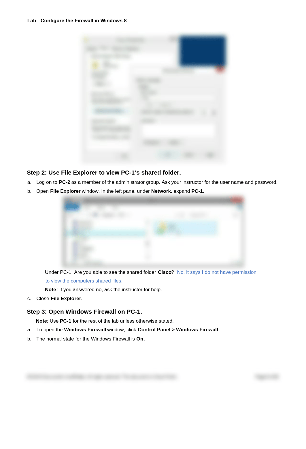 12.3.1.5 Lab - Configure the Firewall in Windows 8.docx_dkm46kdl7hp_page2