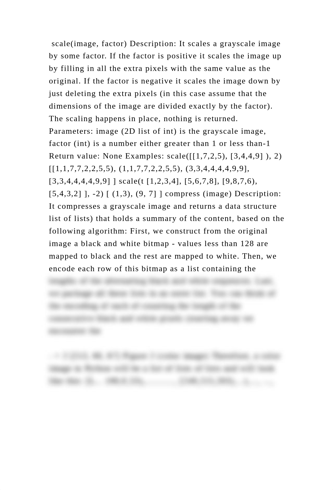 scale(image, factor) Description It scales a grayscale image by some.docx_dkm4hx7l92z_page2