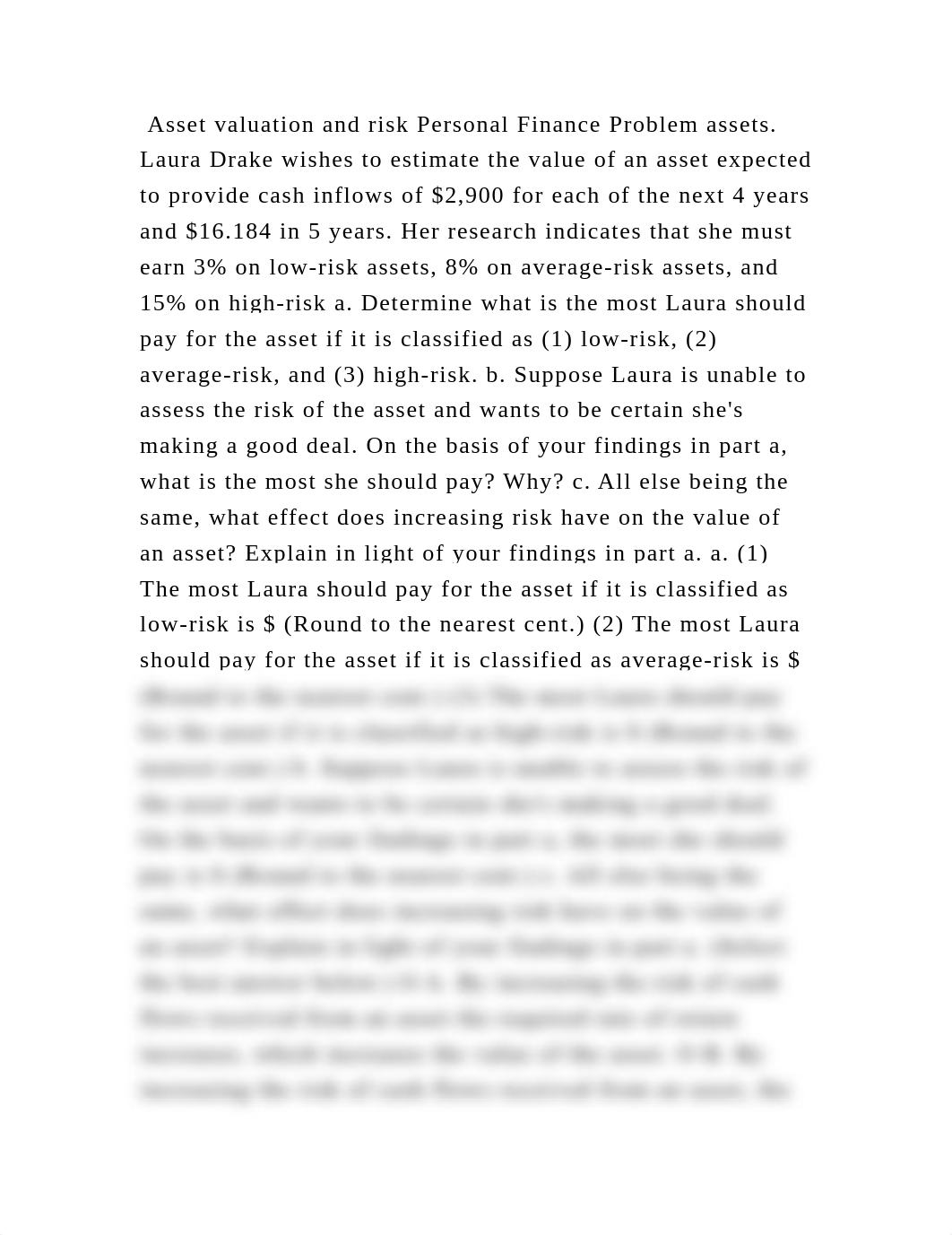 Asset valuation and risk Personal Finance Problem assets. Laura Drake.docx_dkmjznnbvee_page2