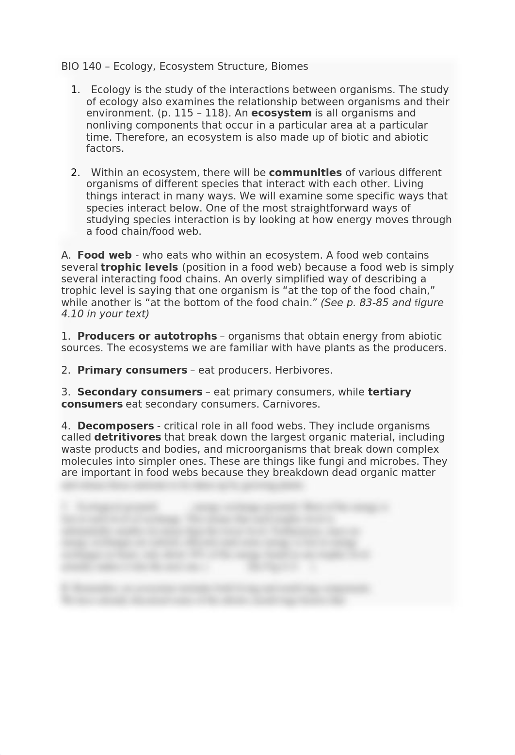 BIO 140 - Ecology, Ecosystem Structure, Biomes.docx_dkmnqci0yyt_page1