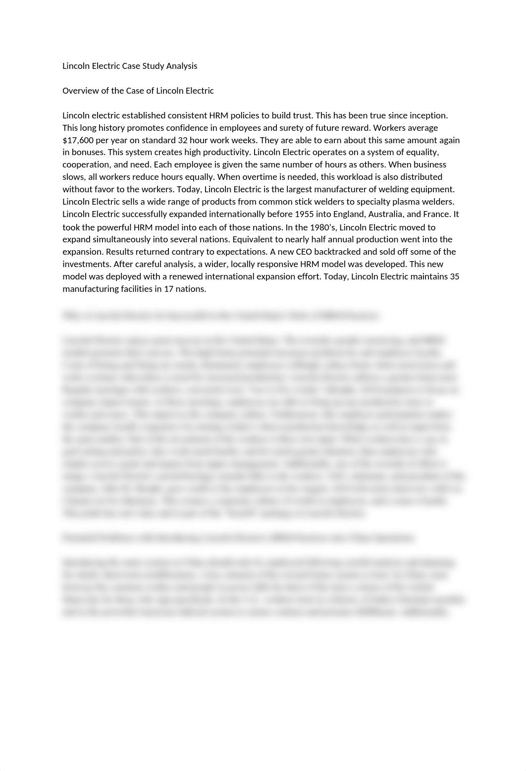 Lincoln Electric Case Study Analysis Sample.docx_dkmxzc6qreu_page1