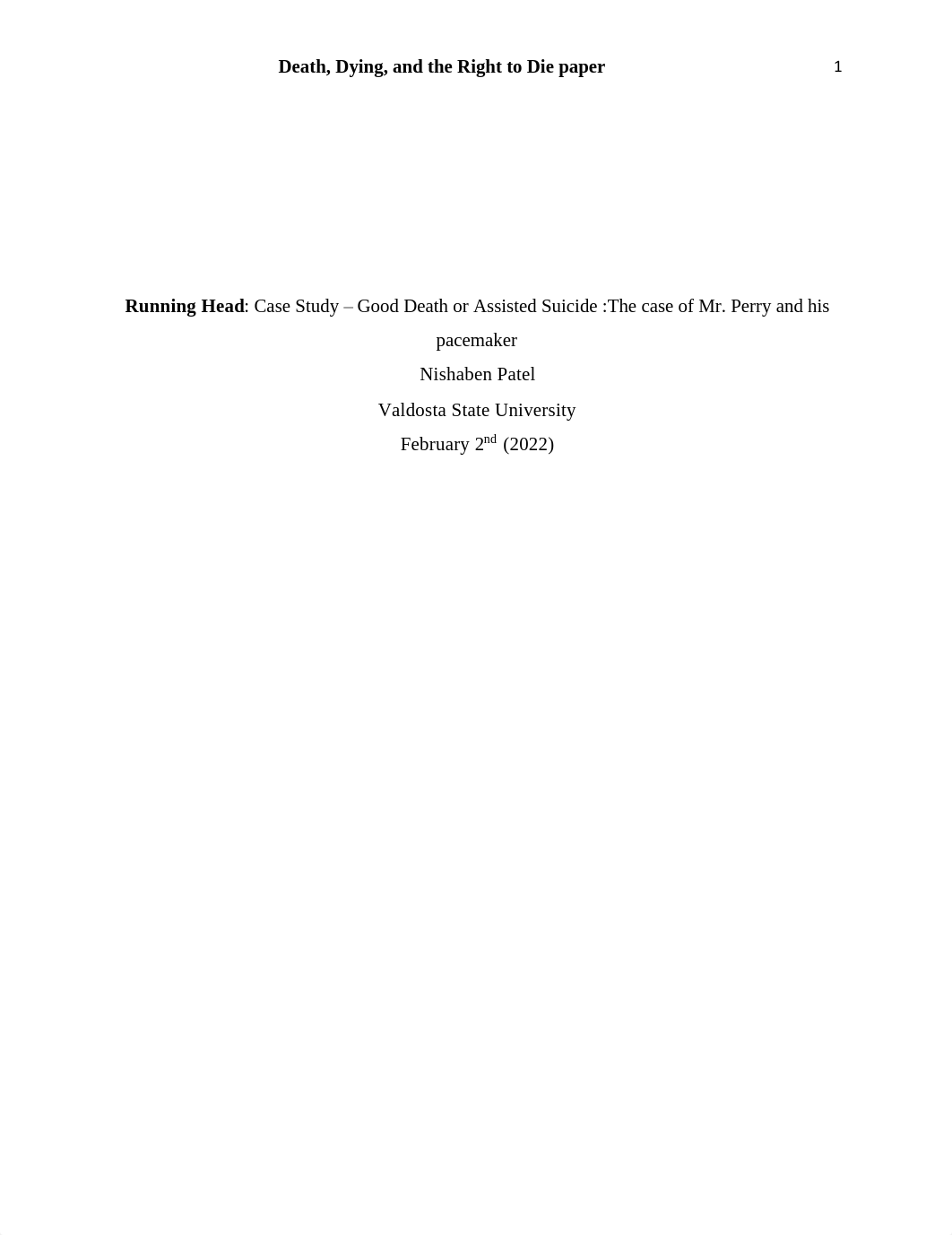 Death, Dying, and the Right to Die paper.pdf_dkngjcp1h1m_page1