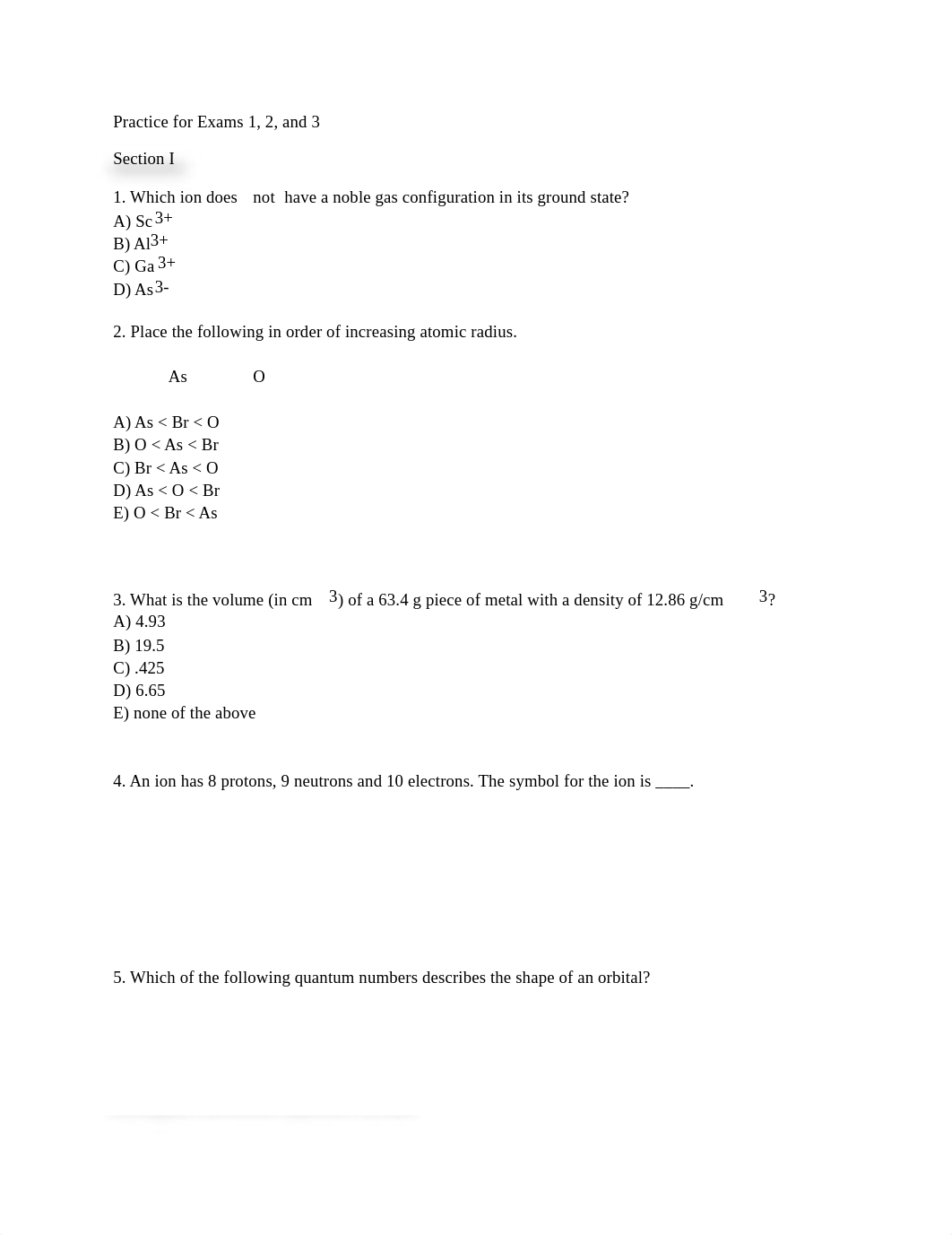 CHEM 1A Practice Exam (1, 2 and 3).pdf_dknsbhplxcp_page1