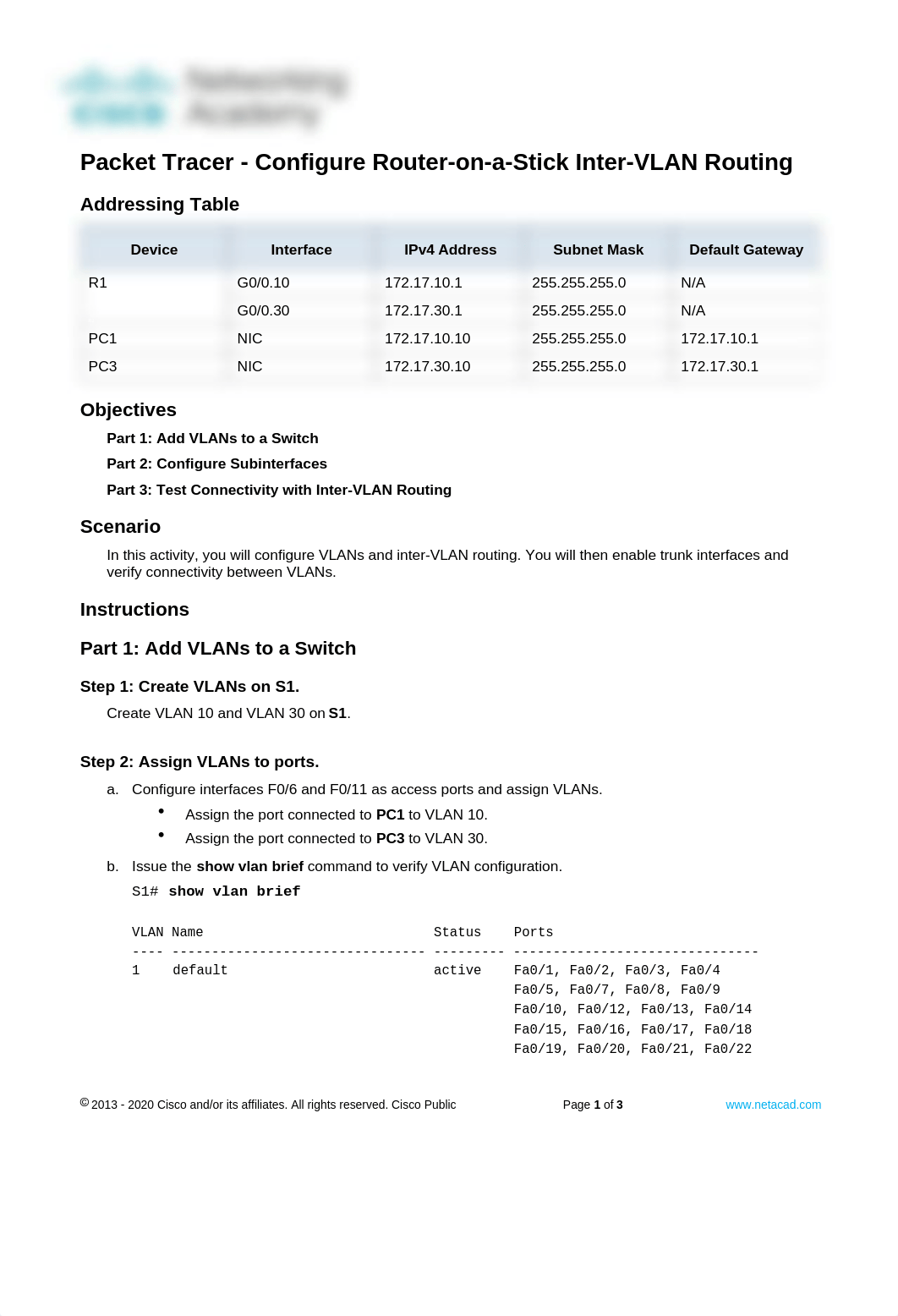 4.2.7 Pkt Tracer Configure Router-On-A-Stick Inter-VLAN Routing complete.docx_dkntl57o3ch_page1