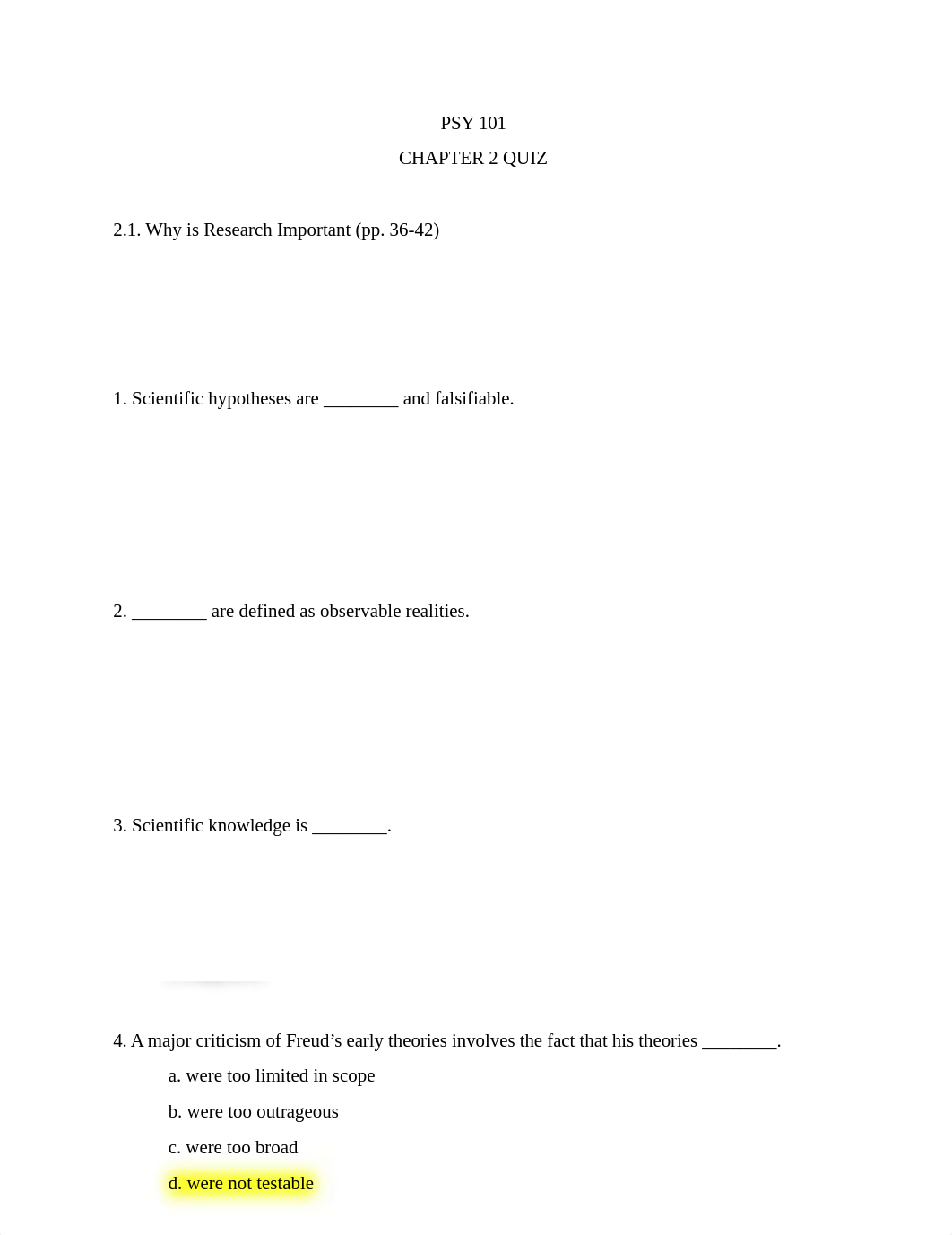 PSY 101  CHAPTER 2 OB QUIZ - Kachina Swasey.docx_dknty6yxrir_page1