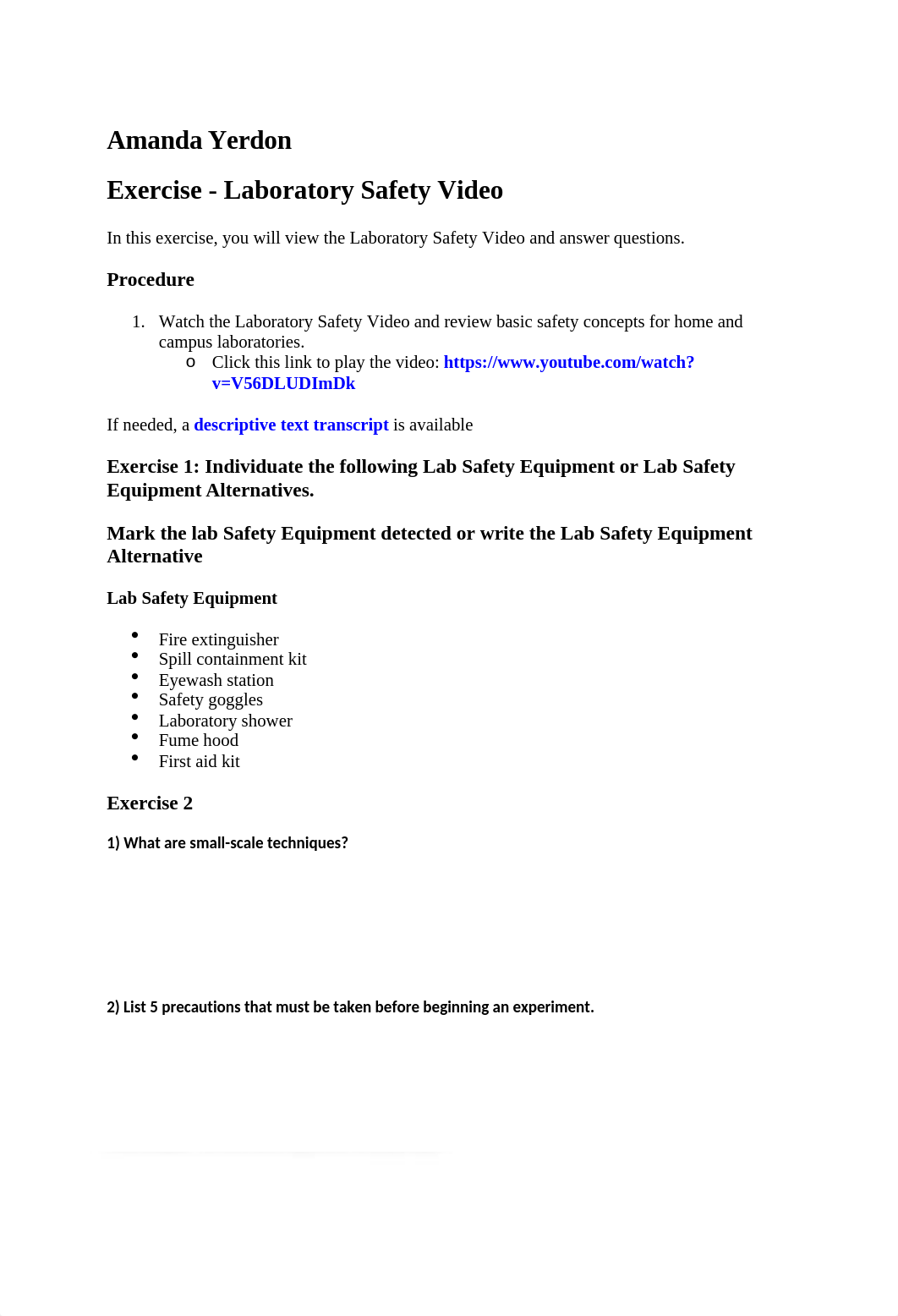 Exercise  - Laboratory Safety Video and Questionnaire.docx_dknvb4704i2_page1