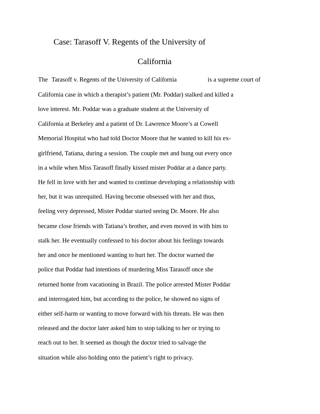 Tarasoff v. Regents of University of California Case Brief.docx_dko6g86sspk_page2