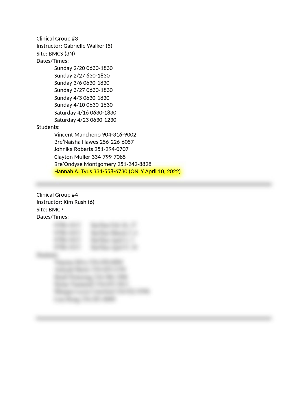 3131 Spring 2022 Clinical Group Assignments- MILLER revised 2.9.22.docx_dkoj27tx2q3_page2