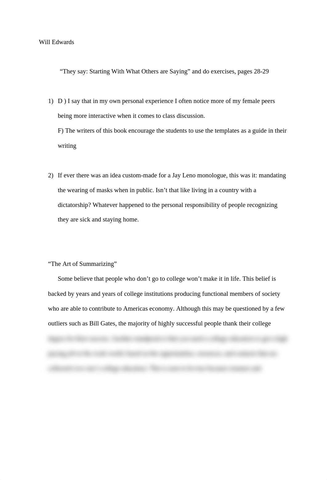 %22They Say- Starting with What Others are Saying%22 and %22Her Point Is- The Art of Summarizing%22_dkosg481wu6_page1