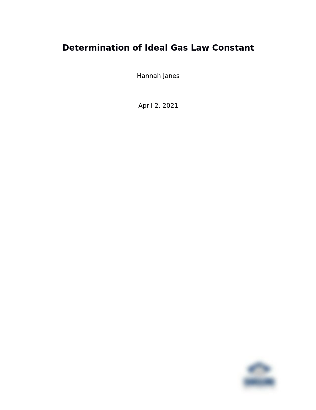 Determination of Ideal Gas Law Constant Lab Report.docx_dkp5518d5yw_page1