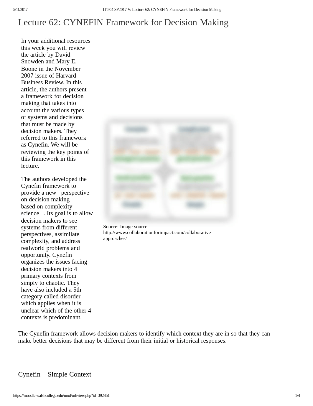 IT 504 SP2017 V_ Lecture 6-2_ CYNEFIN Framework for Decision Making_dkp7pi1hpk0_page1