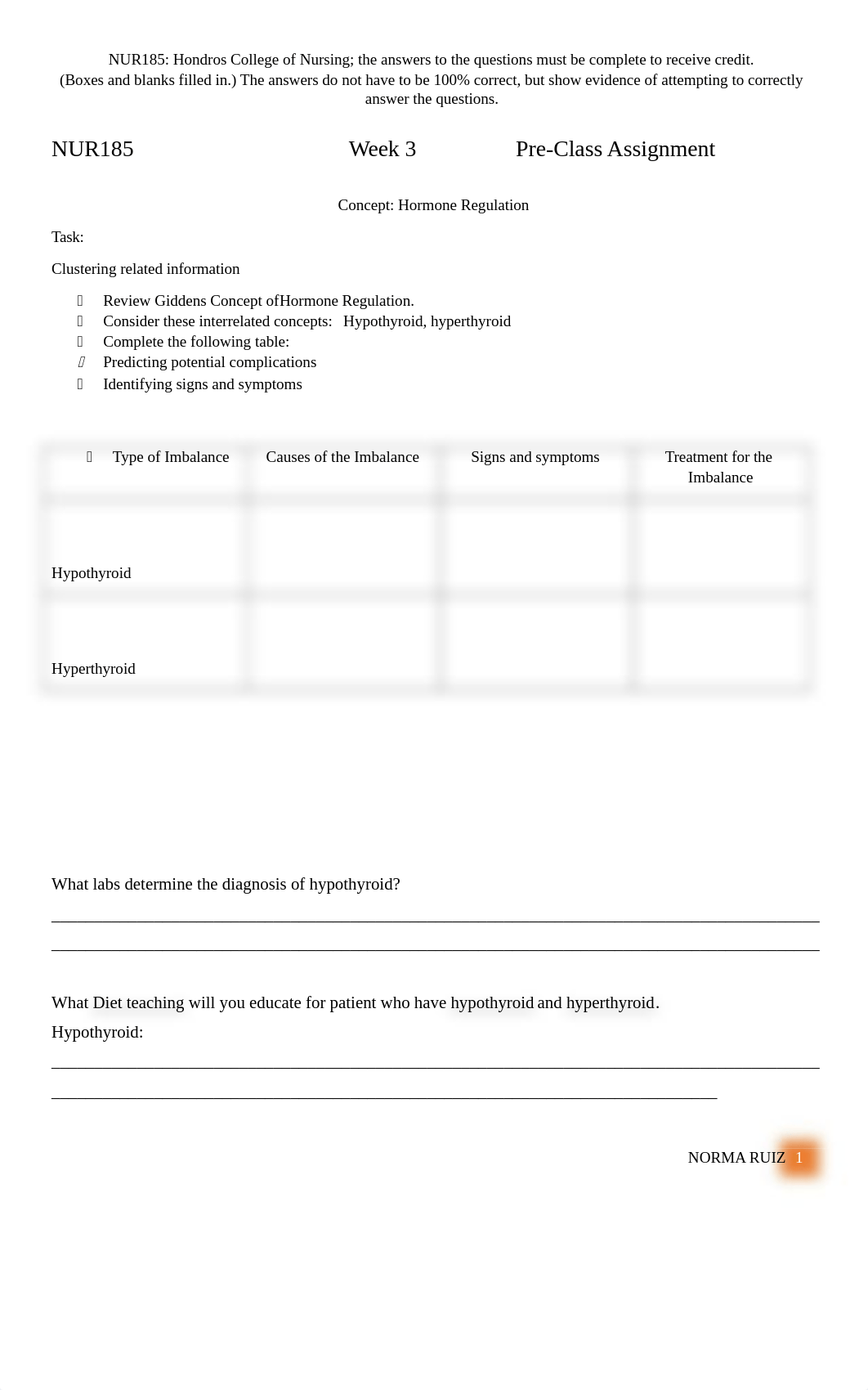 NUR 185 Week 3 Pre-Class Assignments hormone regulation (4).docx_dkpwpkpdf8j_page1