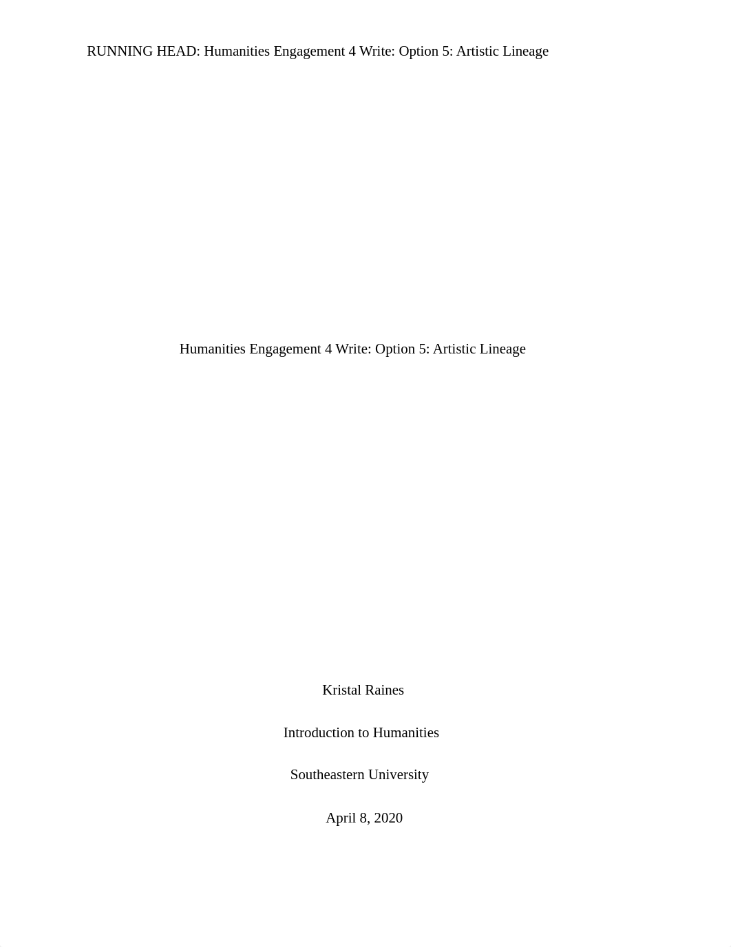 Humanities Engagement 4 Write Option 5 Artistic Lineage.docx_dkq505sfpxl_page1