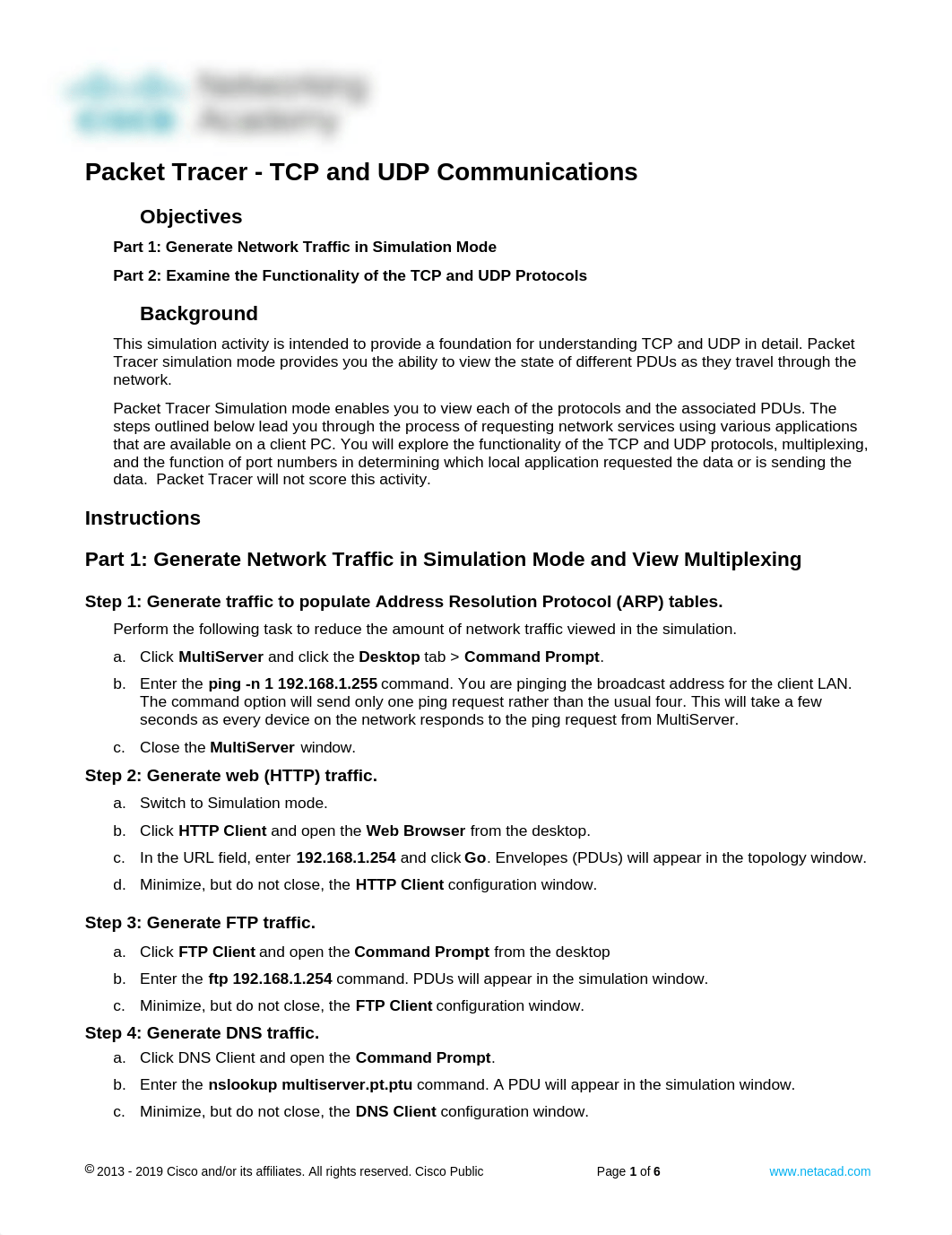 14.8.1 Packet Tracer - TCP and UDP Communications.docx_dkq9fq6vy2p_page1