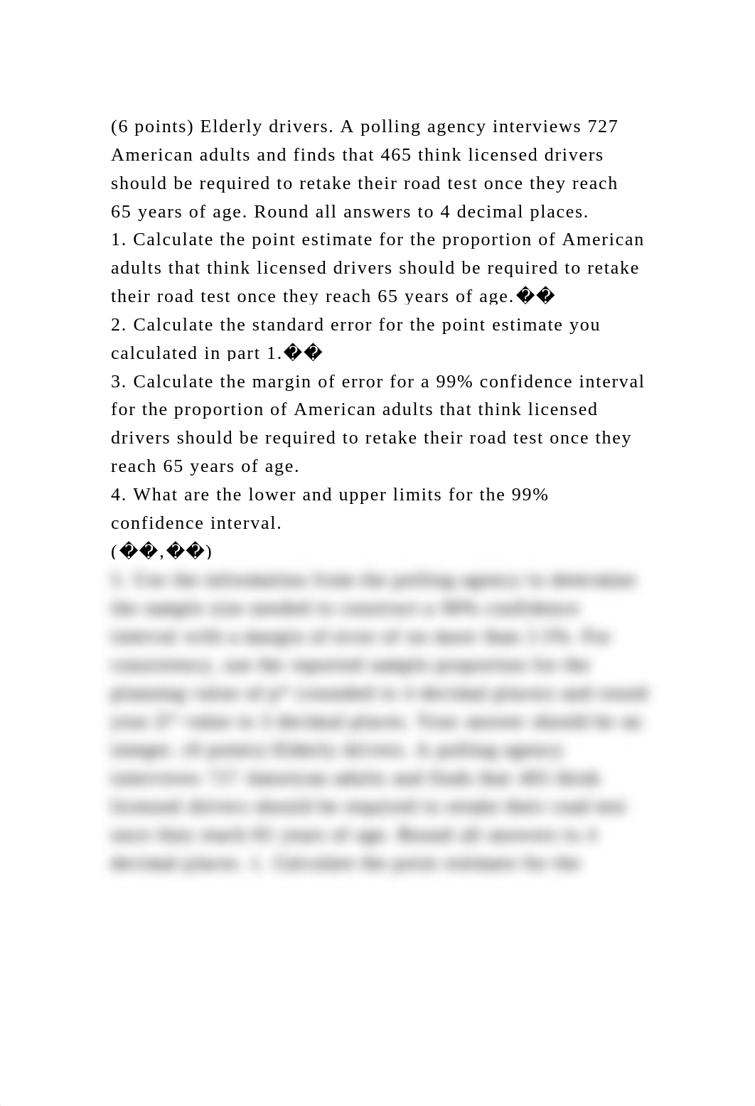 (6 points) Elderly drivers. A polling agency interviews 727 American.docx_dkr1nvhoe69_page2