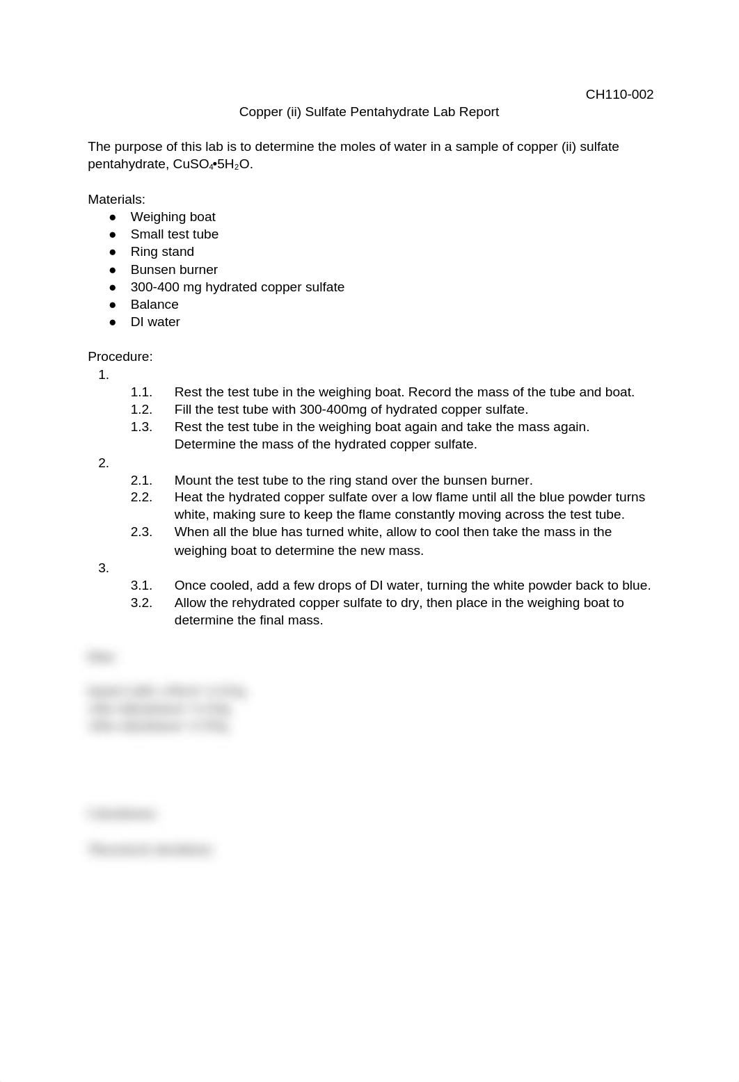 Copper (ii) Sulfate Pentahydrate Lab Report_dkrshh600bc_page1