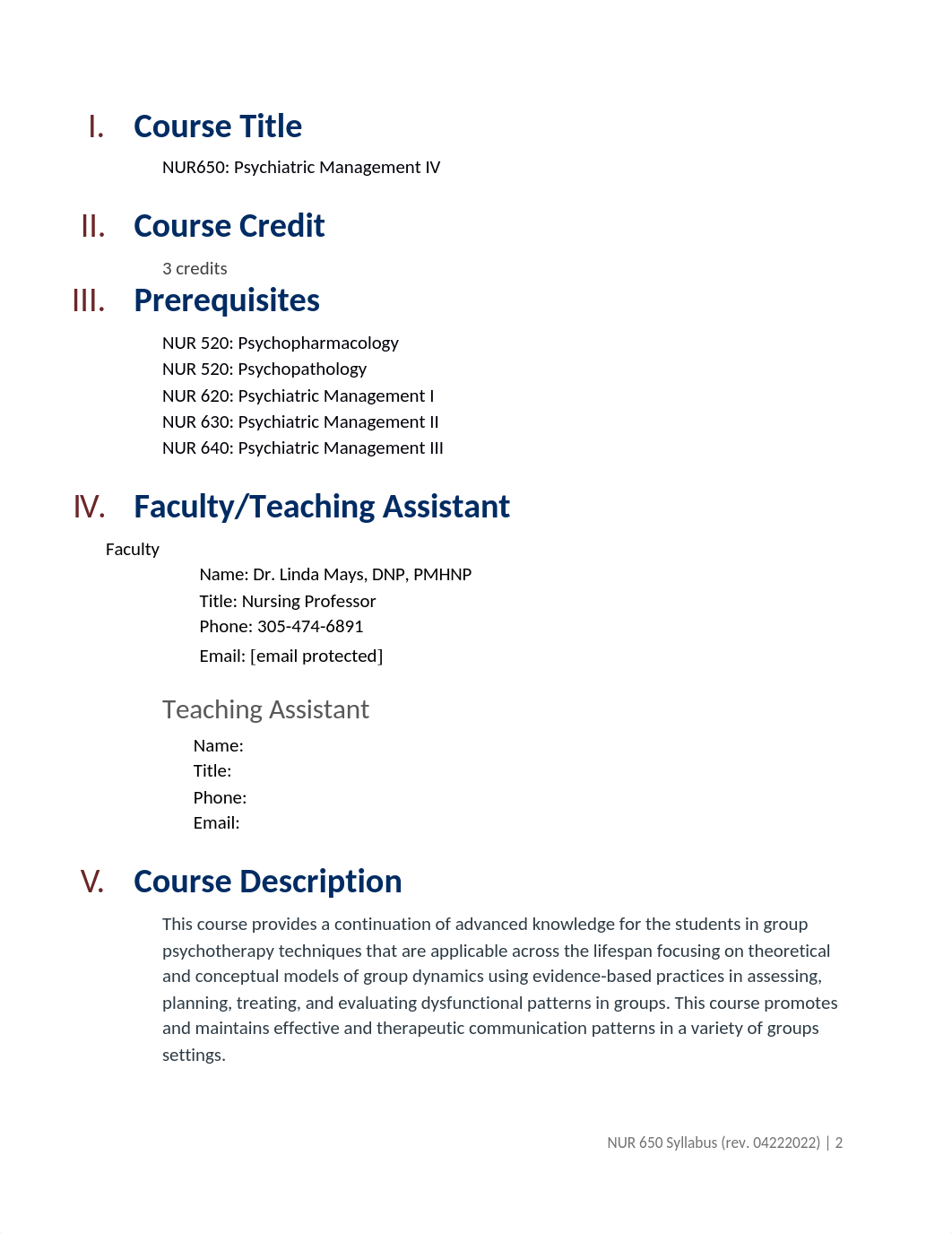 NUR 650 SU2 2023 Syllabus-1.docx_dkrwbkuo0ej_page2